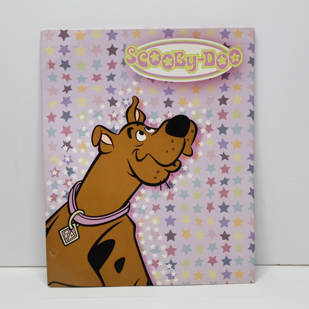 Scooby-Doo Vintage 2003 Starpoint 2-Pocket Folder Purple Star Print SB14601